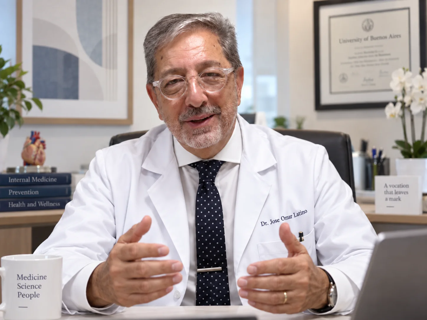 Dr. José Omar Latino presenting in a webinar